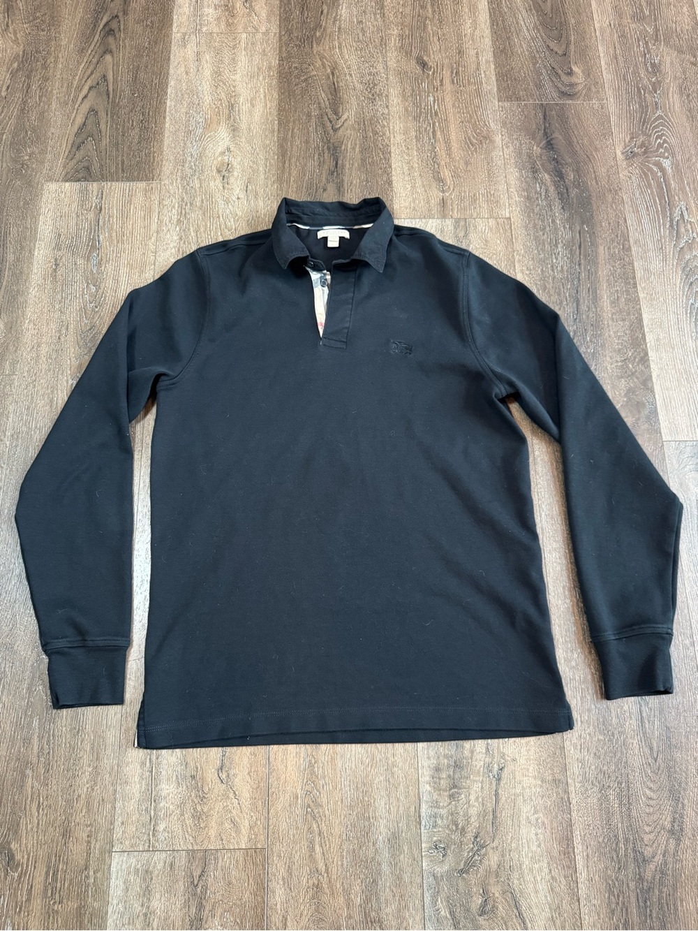 Burberry Brit Black Long-Sleeve Polo Men’s Size Large